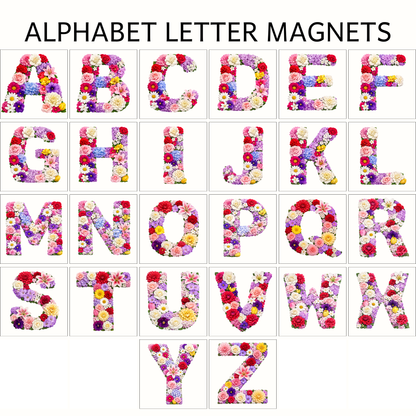 Floral Alphabet Letter Magnets