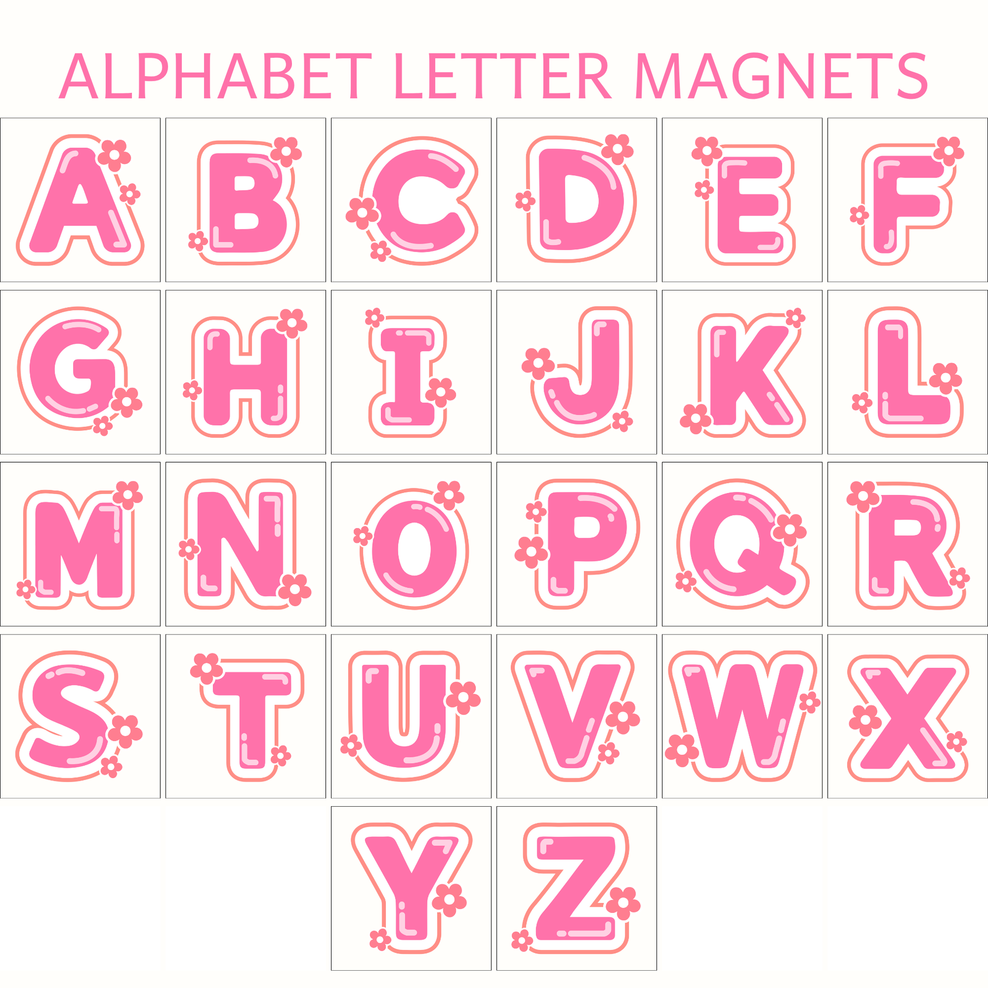 Alphabet Rainbow Magnets