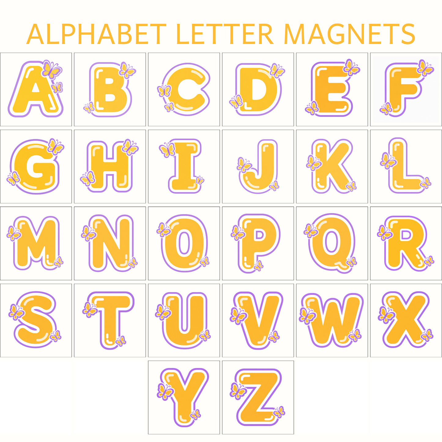 Alphabet Rainbow Magnets