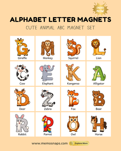 Animal Alphabet Letter Magnets