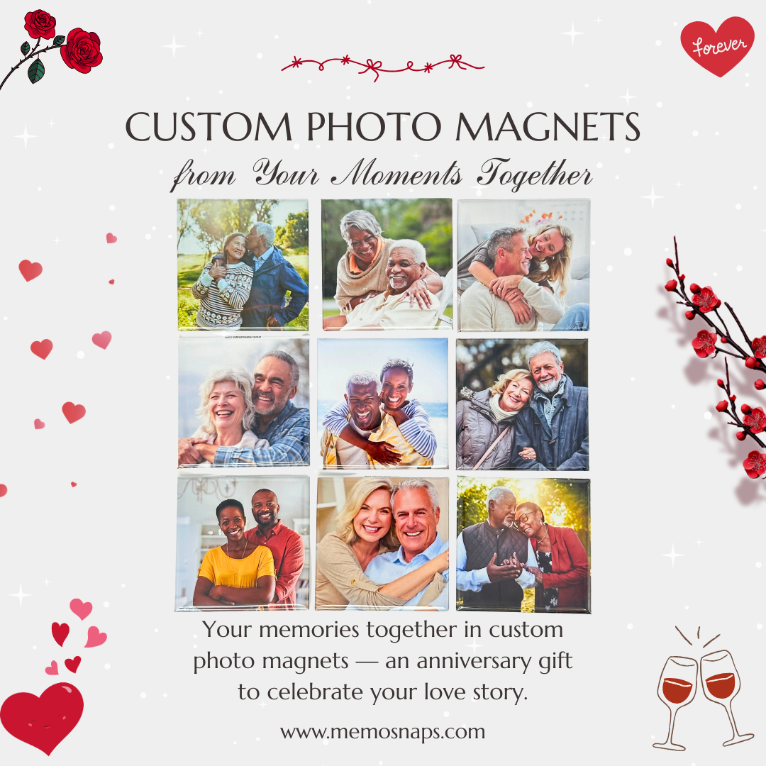 Anniversary Custom Photo Magnet Collage