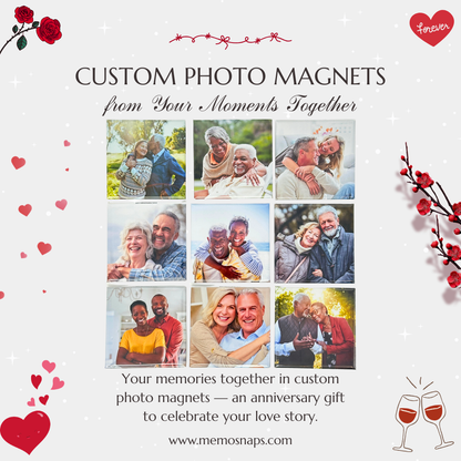 Anniversary Custom Photo Magnet Collage