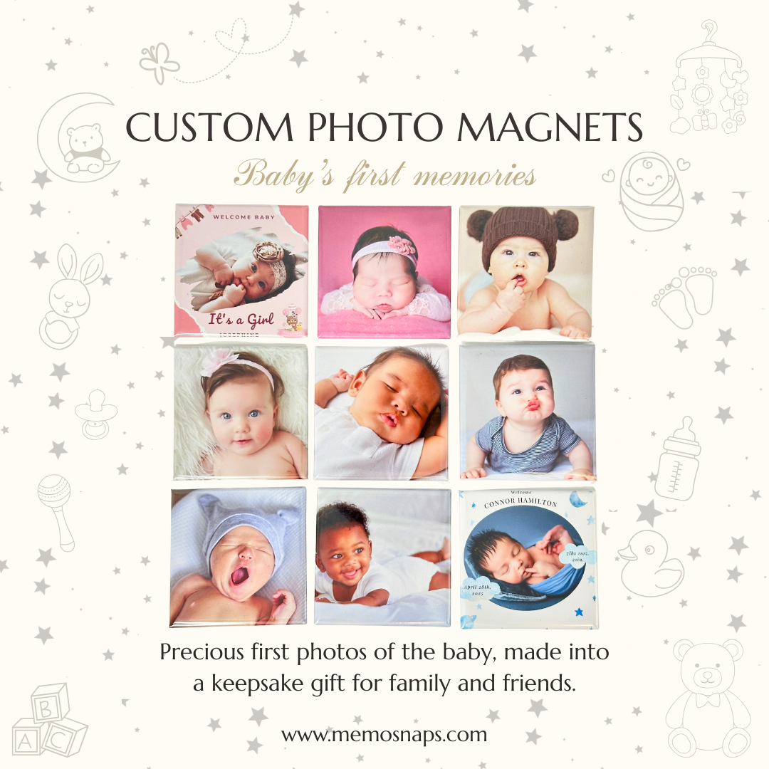 Baby Shower Custom Photo Magnet Collage