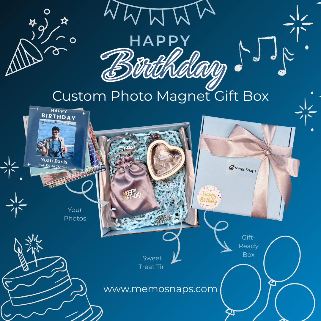 Birthday Boy Custom Photo Magnet Gift Box