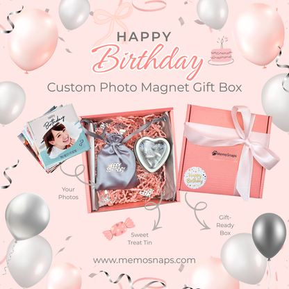 Birthday Girl Custom Photo Magnet Gift Box