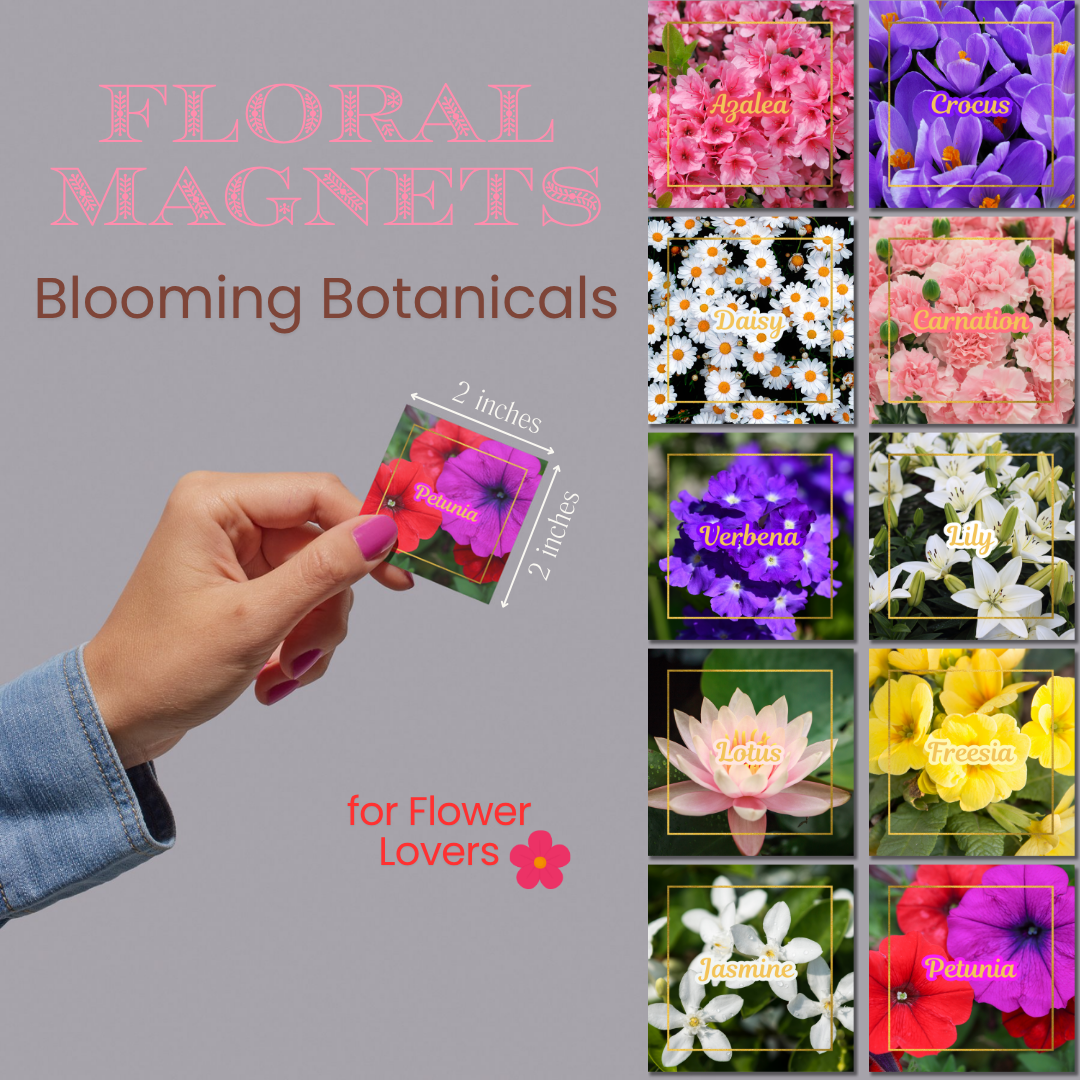 Botanical Flower Magnets
