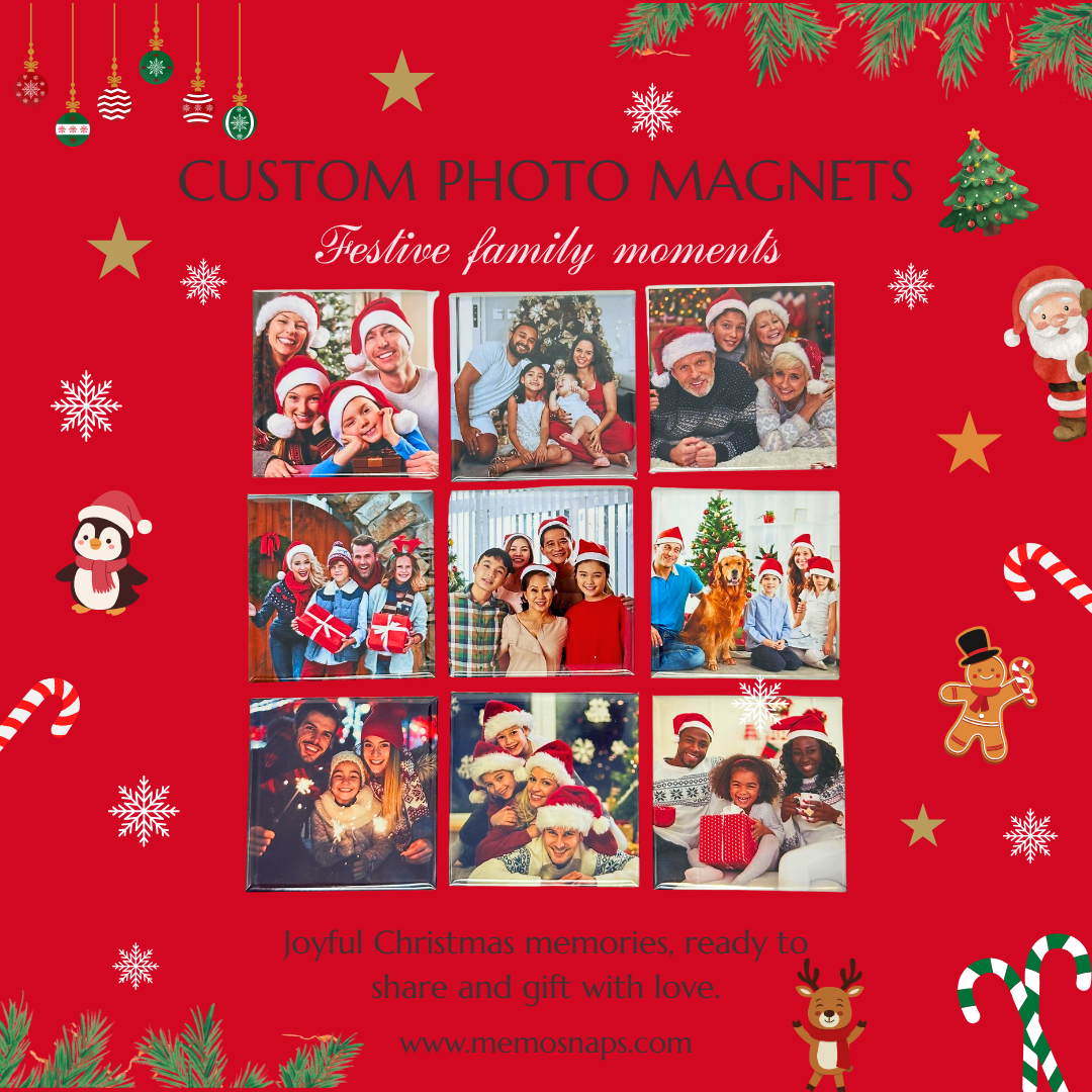 Christmas Custom Photo Magnet Collage