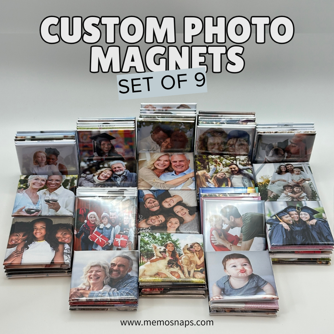 Custom Photo Magnets Product Set Of 9
