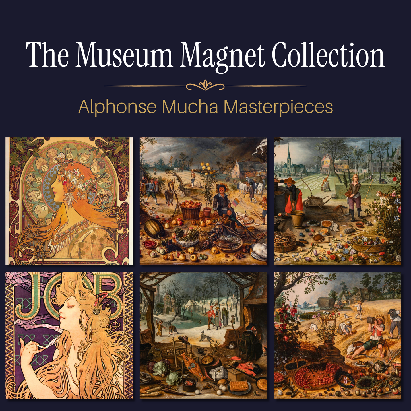 Famous Art Paintings Magnet Collection