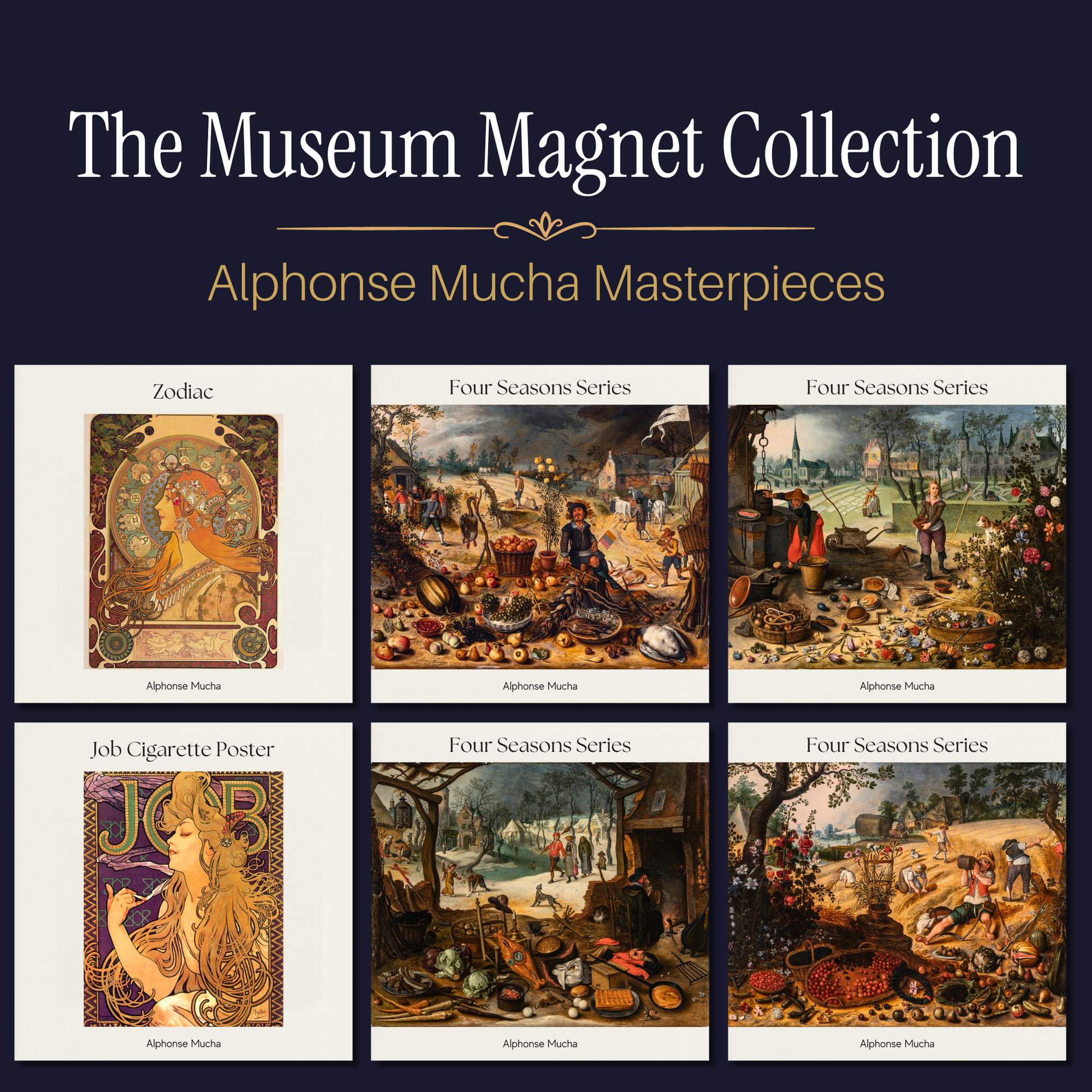 Famous Art Paintings Magnet Collection