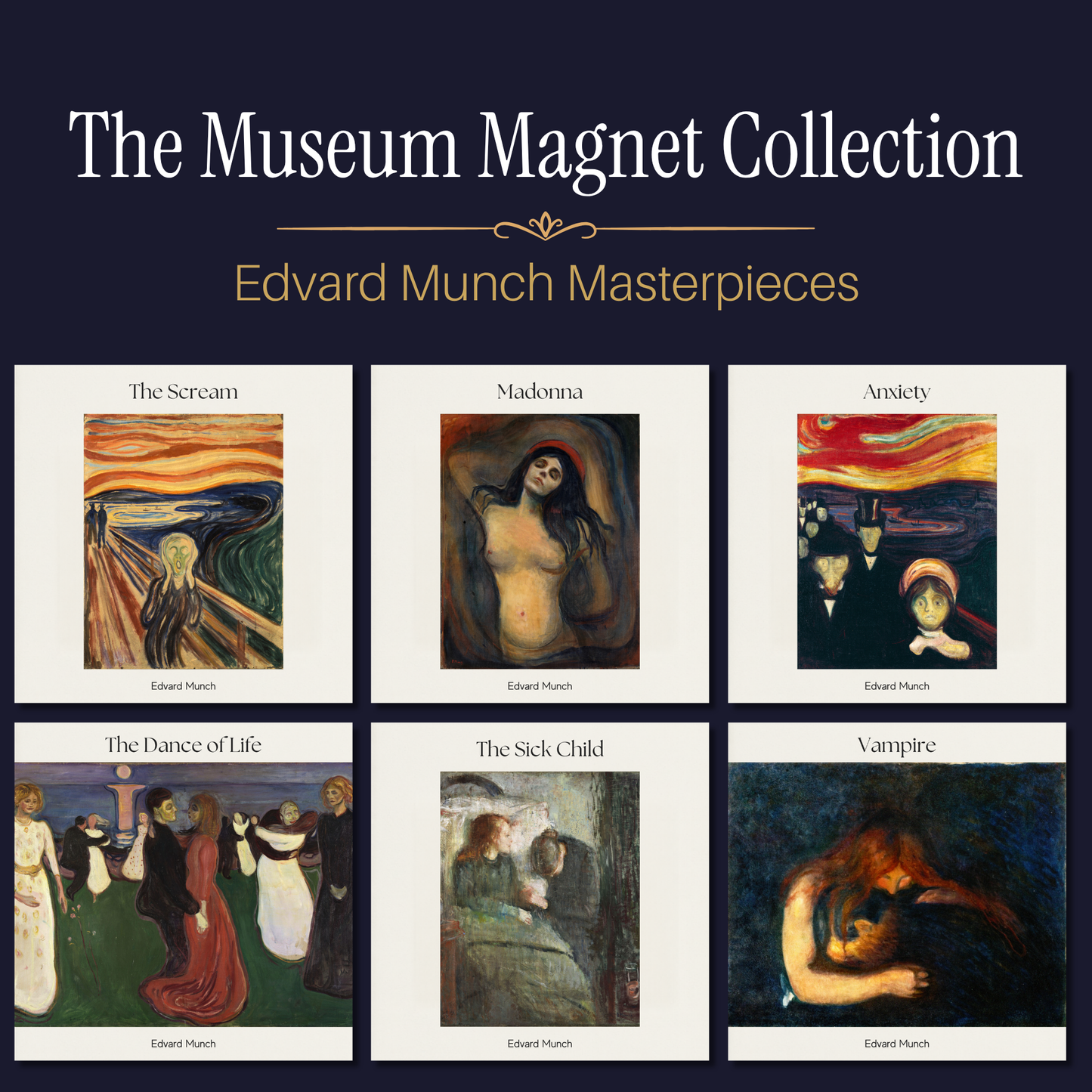 Famous Art Paintings Magnet Collection