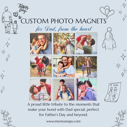 Father's Day Custom Photo Magnet Collage
