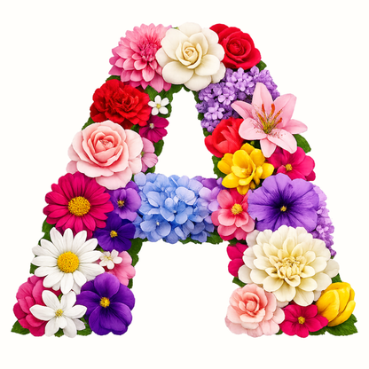 Floral Alphabet Letter Magnets