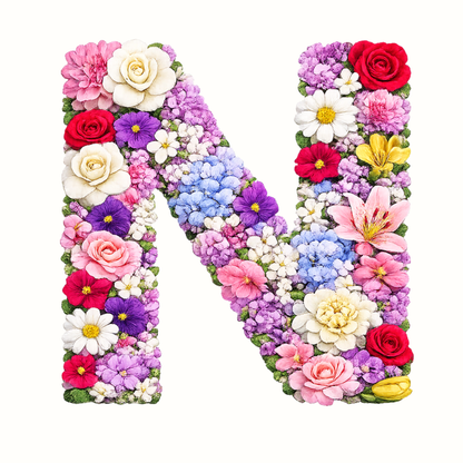 Floral Alphabet Letter Magnets