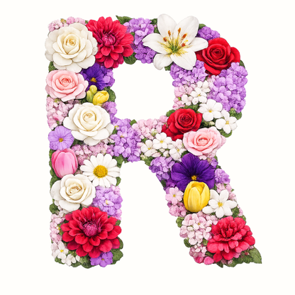 Floral Alphabet Letter Magnets