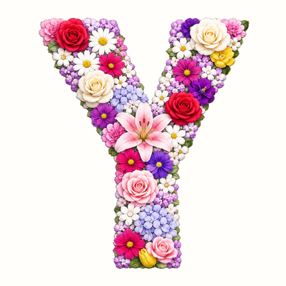 Floral Alphabet Letter Magnets