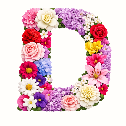 Floral Alphabet Letter Magnets