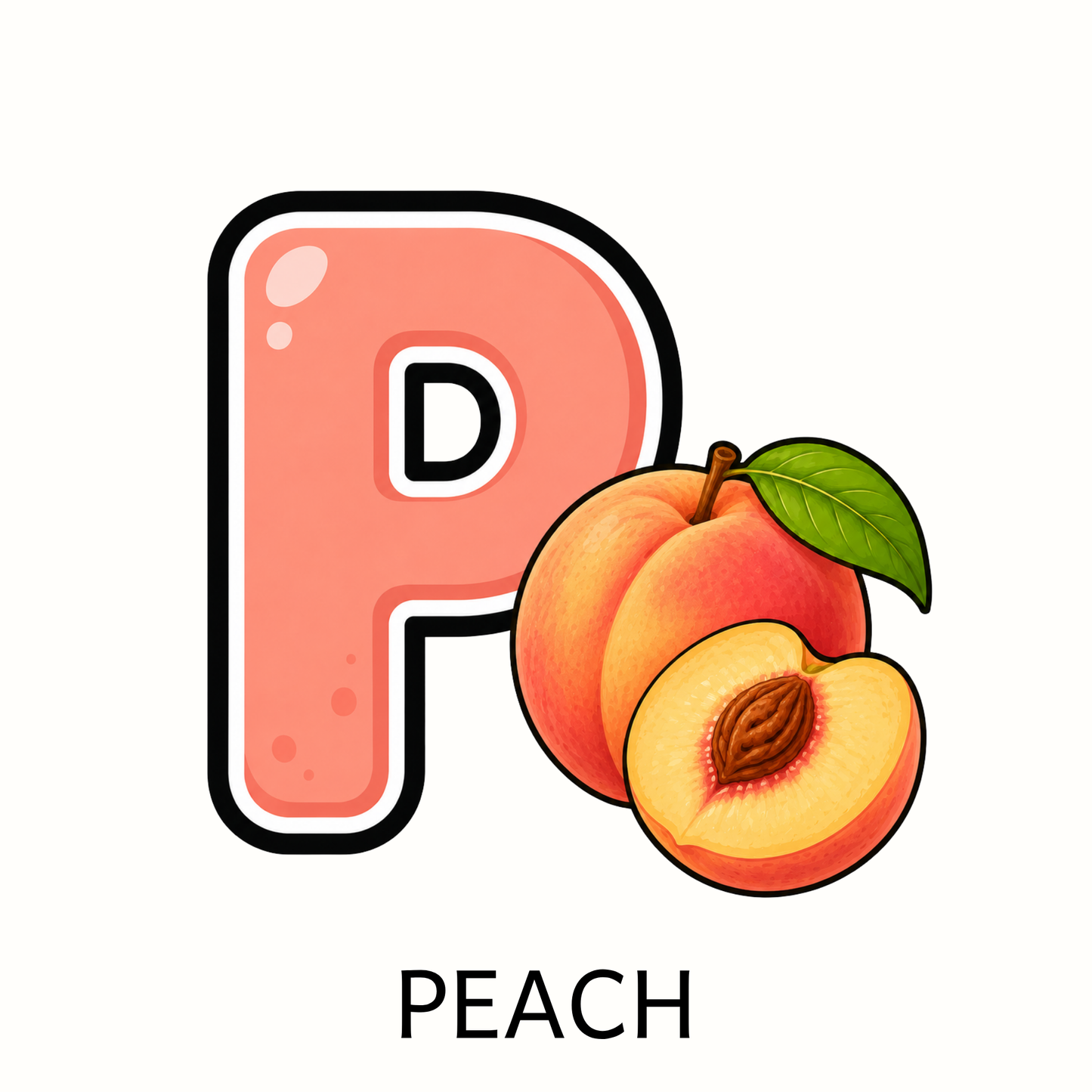 Fruit Alphabet Letter Magnets