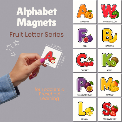 Fruit Alphabet Letter Magnets