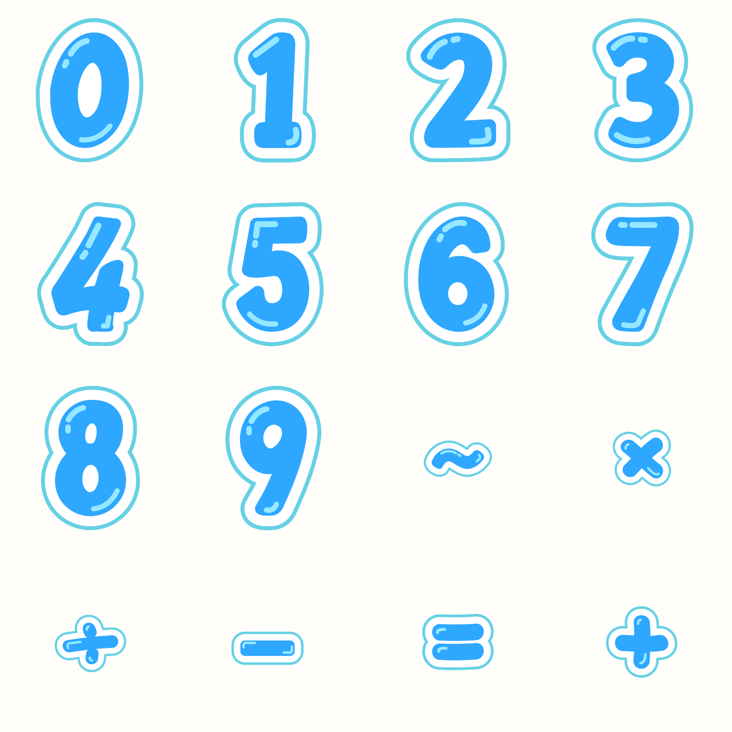 Rainbow Number Magnet Sets