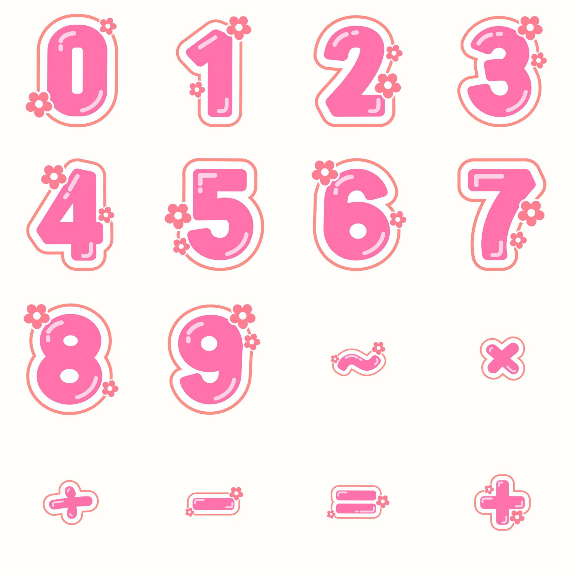 Rainbow Number Magnet Sets