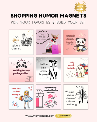 Shopping Humor Fridge Magnets