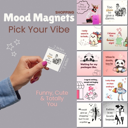 Shopping Theme Fridge Magnets With Quotes