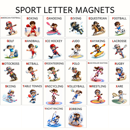 Sports Alphabet Letter Magnets