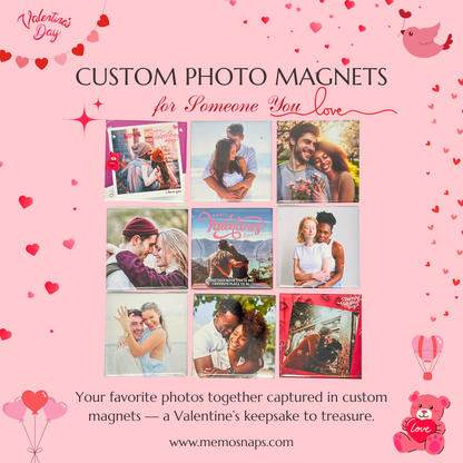 Valentines Day Custom Photo Magnet Collage