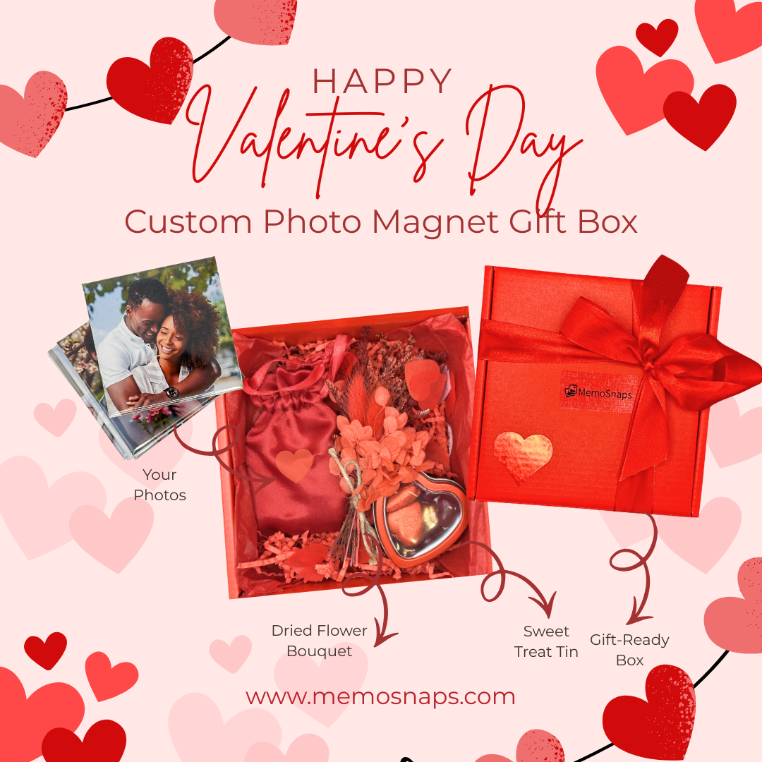 Valentines Day Custom Photo Magnet Gift Box 1