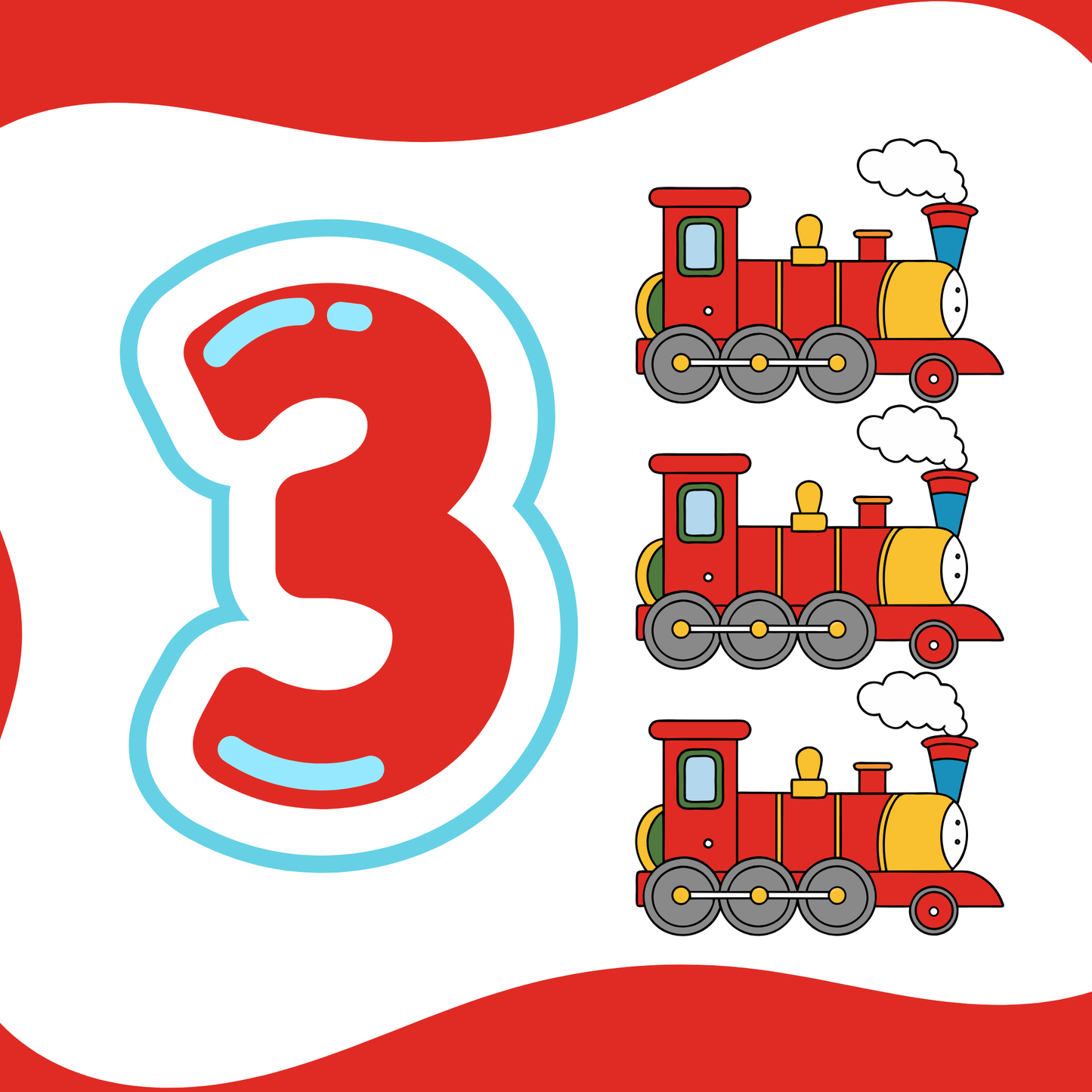 Vehicle Themed Number Magnets