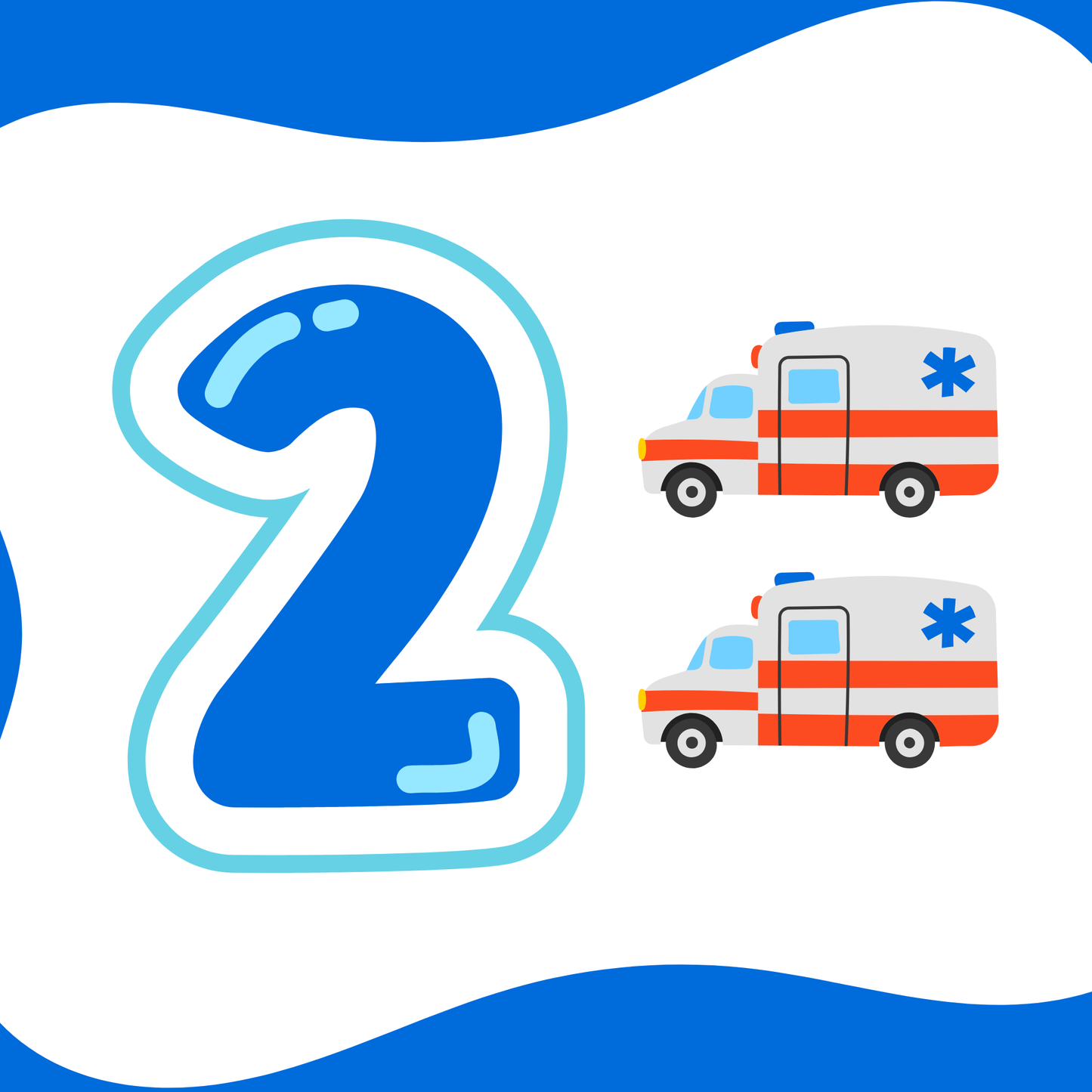 Vehicle Themed Number Magnets
