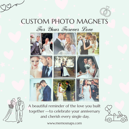 Wedding Anniversary Custom Photo Magnet Collage
