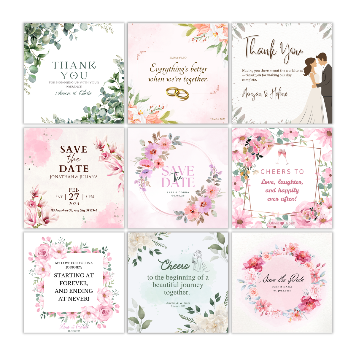 Wedding Keepsake Photo Fridge Magnets